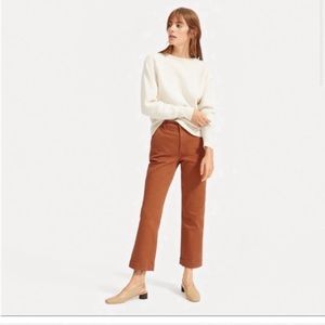 Everlane Straight Leg Crop in Cocoa Brown
